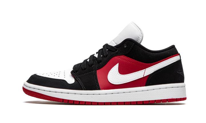 AIR JORDAN 1 LOW BLACK WHITE GYM RED WOMENS