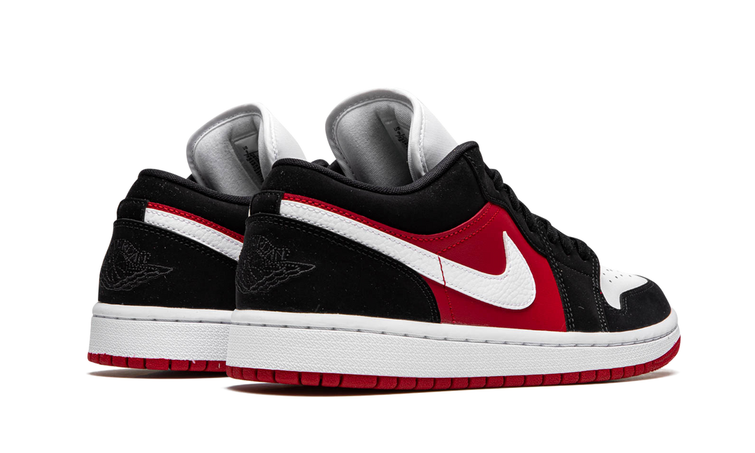 AIR JORDAN 1 LOW BLACK WHITE GYM RED WOMENS