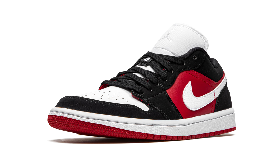 AIR JORDAN 1 LOW BLACK WHITE GYM RED WOMENS
