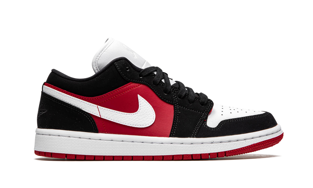 AIR JORDAN 1 LOW BLACK WHITE GYM RED WOMENS