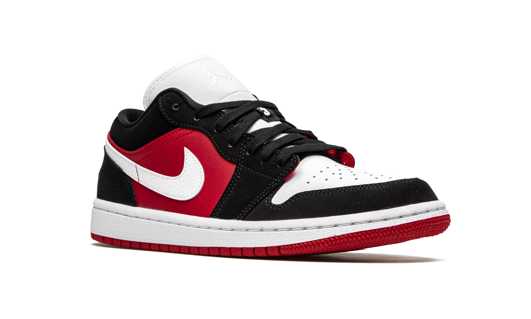 AIR JORDAN 1 LOW BLACK WHITE GYM RED WOMENS