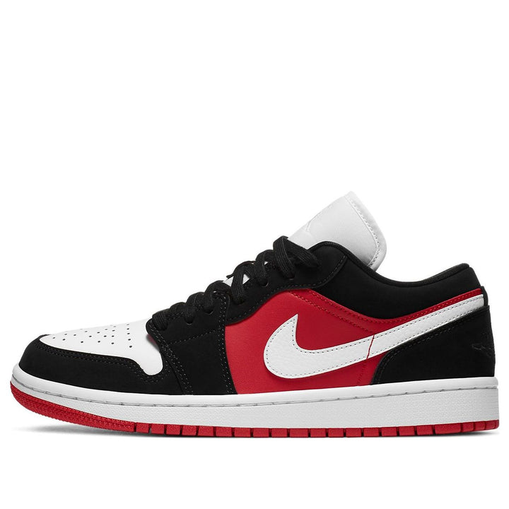 AIR JORDAN 1 LOW BLACK WHITE GYM RED WOMENS