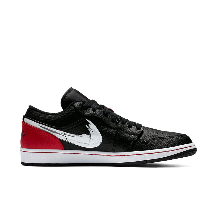 AIR JORDAN 1 LOW BRUSHSTROKE SWOOSH BLACK