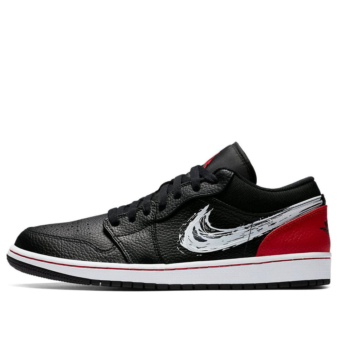 AIR JORDAN 1 LOW BRUSHSTROKE SWOOSH BLACK