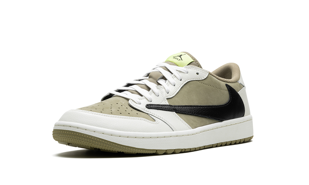 AIR JORDAN 1 LOW GOLF X TRAVIS SCOTT OLIVE BLACK