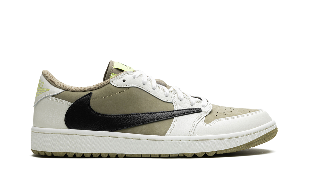 AIR JORDAN 1 LOW GOLF X TRAVIS SCOTT OLIVE BLACK