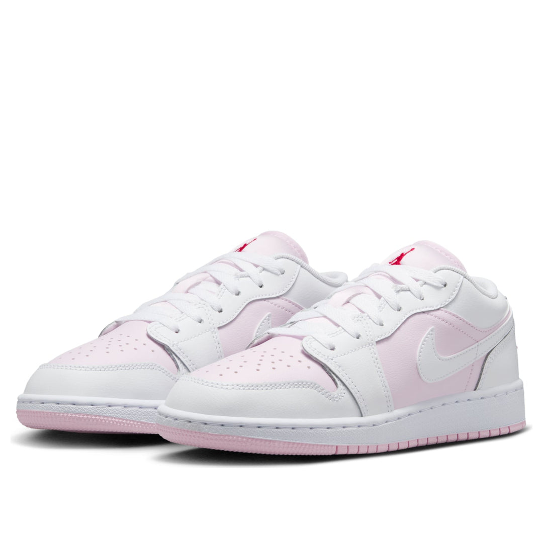 AIR JORDAN 1 LOW PINK FOAM FIRE RED WHITE GS
