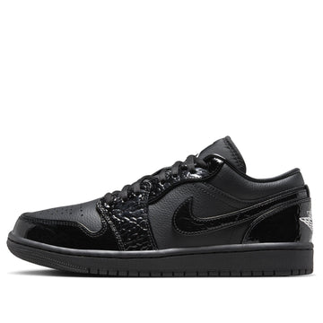 AIR JORDAN 1 LOW SE PATENT ELEPHANT BLACK WOMENS — Stock