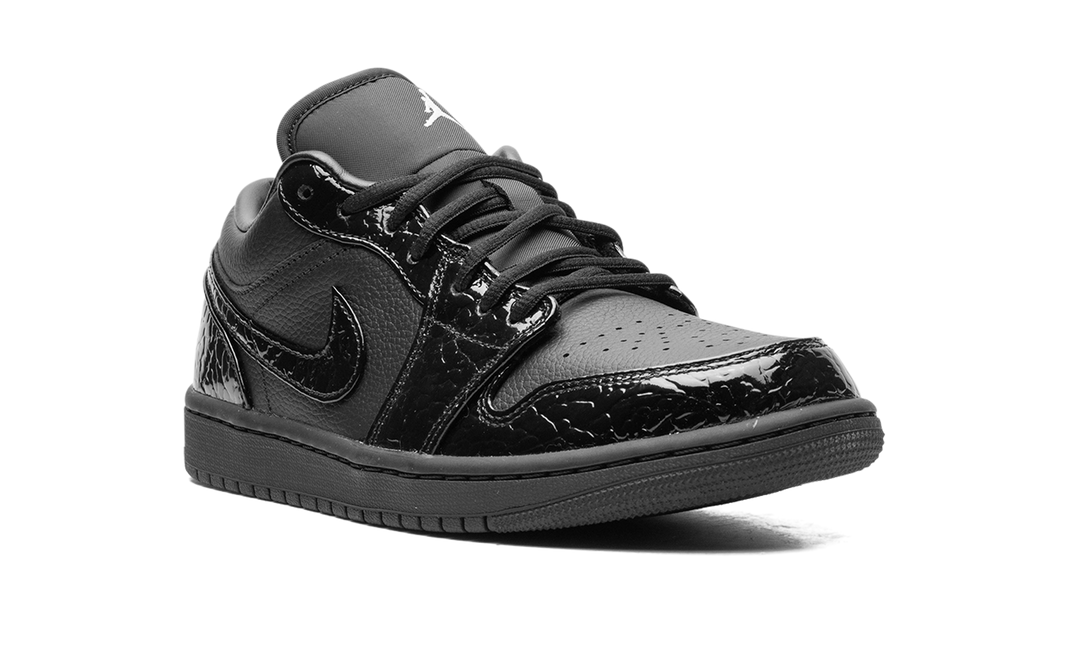 AIR JORDAN 1 LOW SE PATENT ELEPHANT BLACK WOMENS