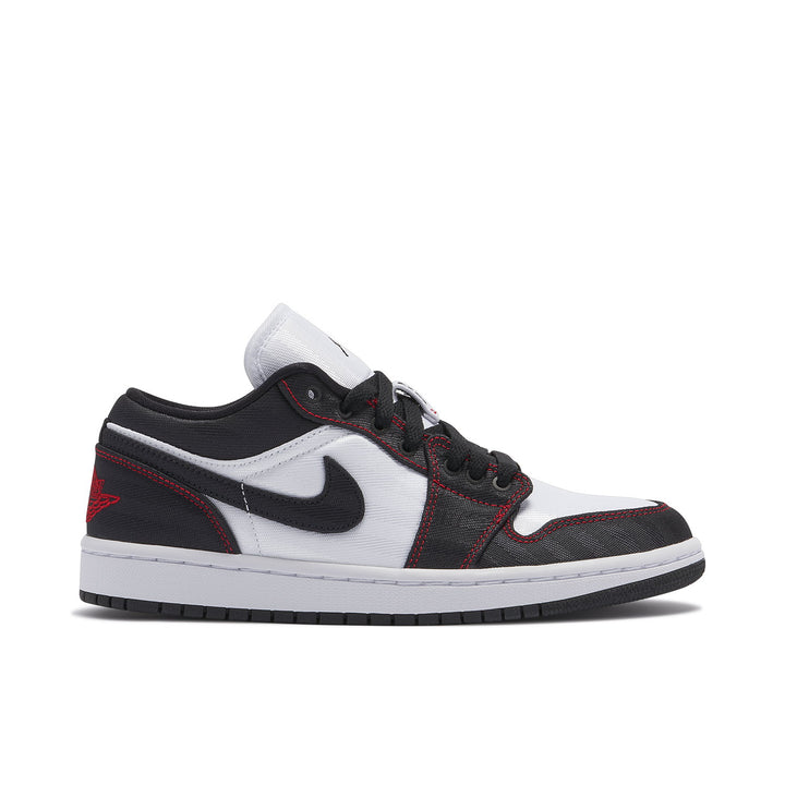 AIR JORDAN 1 LOW SE UTILITY BLACK WHITE RED WOMENS