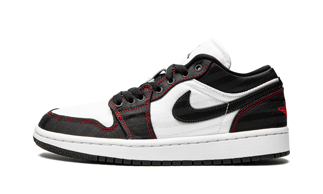AIR JORDAN 1 LOW SE UTILITY BLACK WHITE RED WOMENS