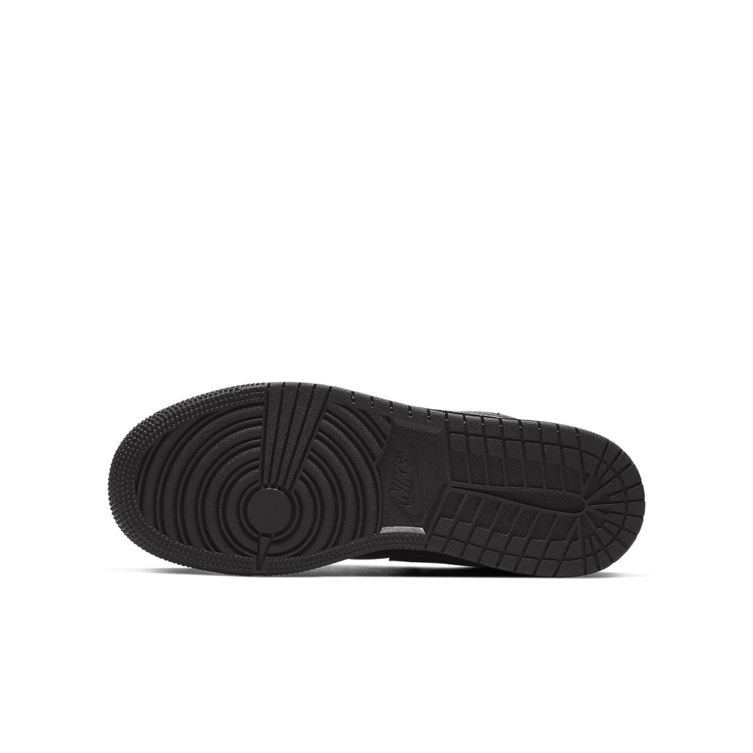 AIR JORDAN 1 LOW TRIPLE BLACK TUMBLED LEATHER GS