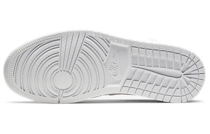 AIR JORDAN 1 LOW TRIPLE WHITE TUMBLED LEATHER