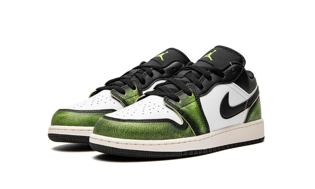 AIR JORDAN 1 LOW WHITE BLACK GREEN GS