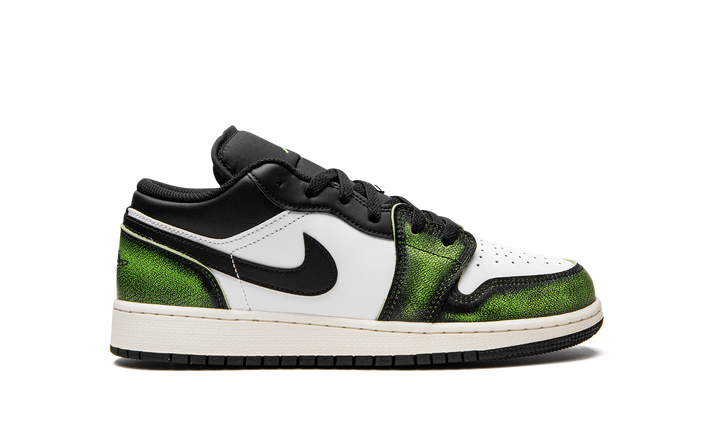 AIR JORDAN 1 LOW WHITE BLACK GREEN GS