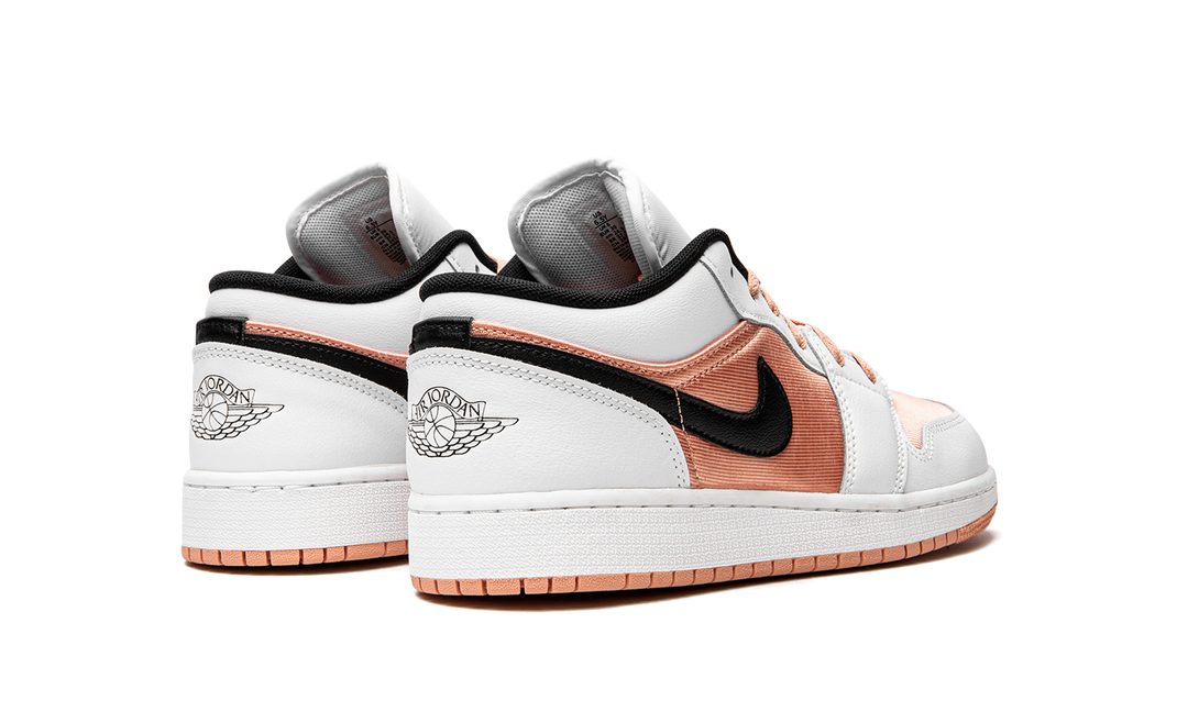 AIR JORDAN 1 LOW WHITE LIGHT MADDER ROOT GS