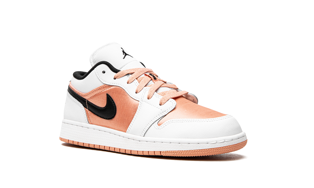 AIR JORDAN 1 LOW WHITE LIGHT MADDER ROOT GS
