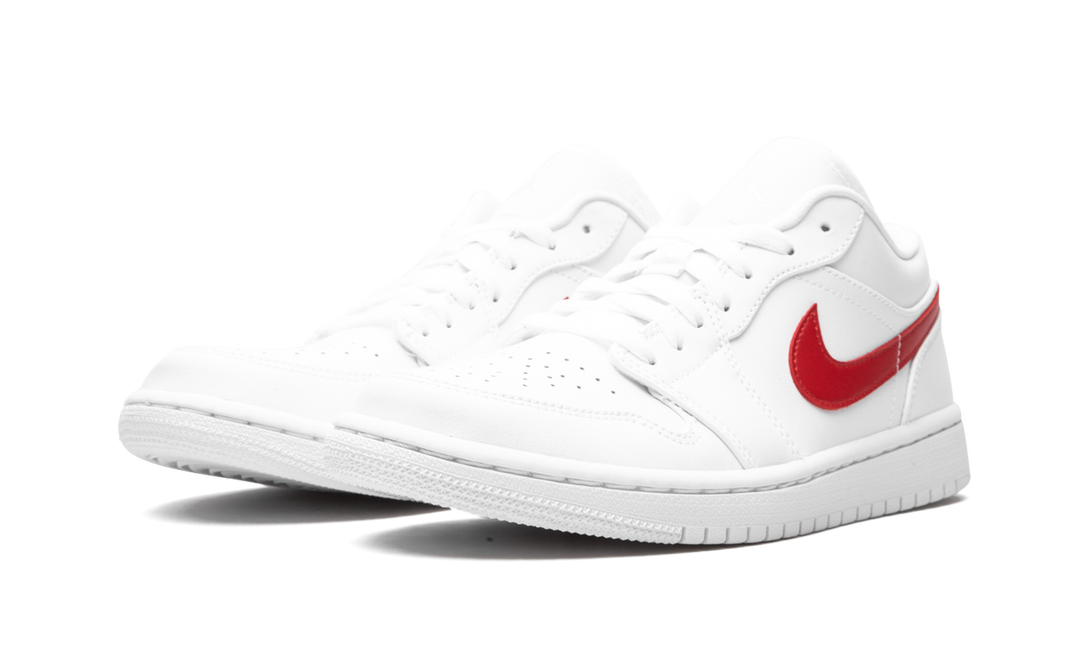AIR JORDAN 1 LOW WHITE RED WOMENS