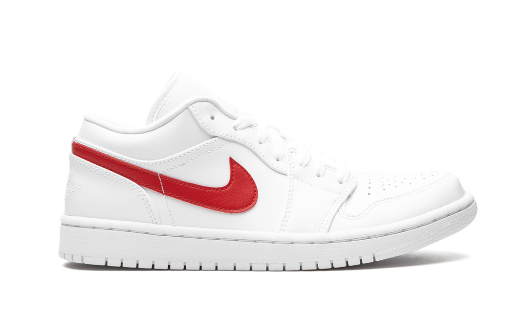 AIR JORDAN 1 LOW WHITE RED WOMENS
