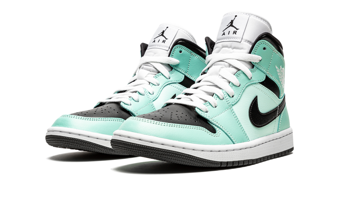 AIR JORDAN 1 MID AQUA BLACK WOMENS