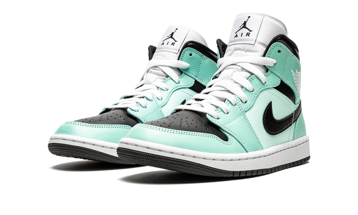 AIR JORDAN 1 MID AQUA BLACK WOMENS
