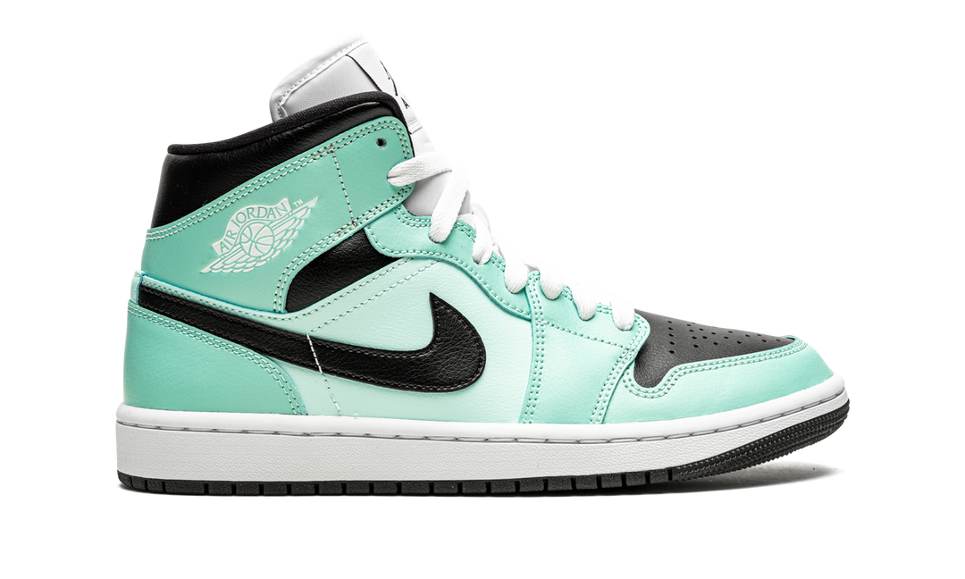 AIR JORDAN 1 MID AQUA BLACK WOMENS