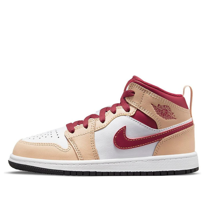AIR JORDAN 1 MID BEIGE RED PS