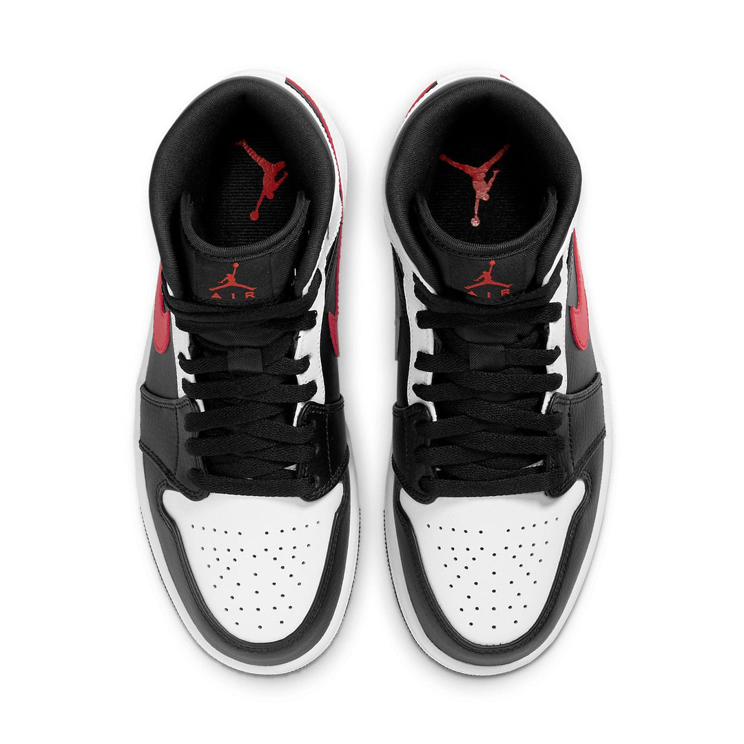 AIR JORDAN 1 MID BLACK CHILE RED WHITE