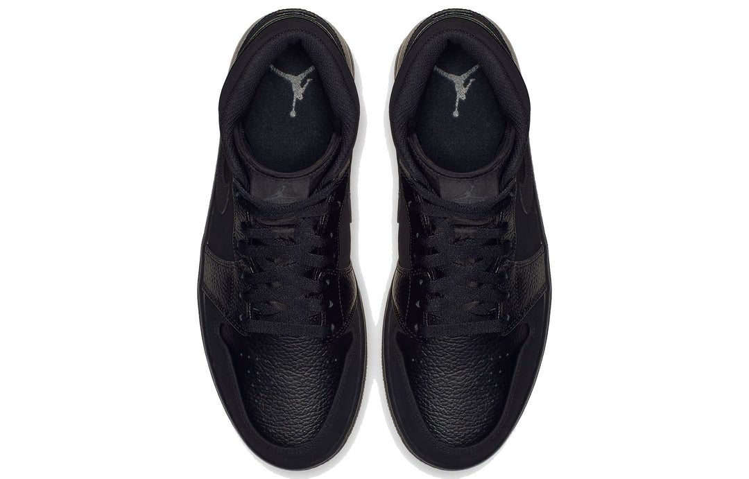 AIR JORDAN 1 MID BLACK DARK SMOKE GREY