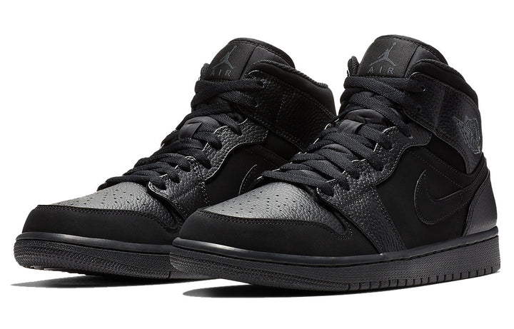 AIR JORDAN 1 MID BLACK DARK SMOKE GREY