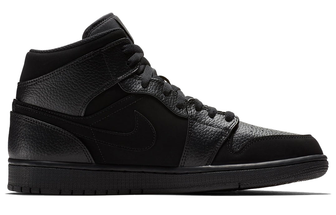 AIR JORDAN 1 MID BLACK DARK SMOKE GREY
