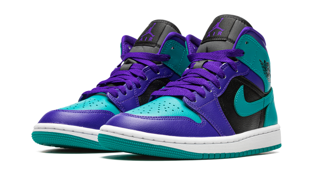 AIR JORDAN 1 MID BLACK GRAPE WOMENS