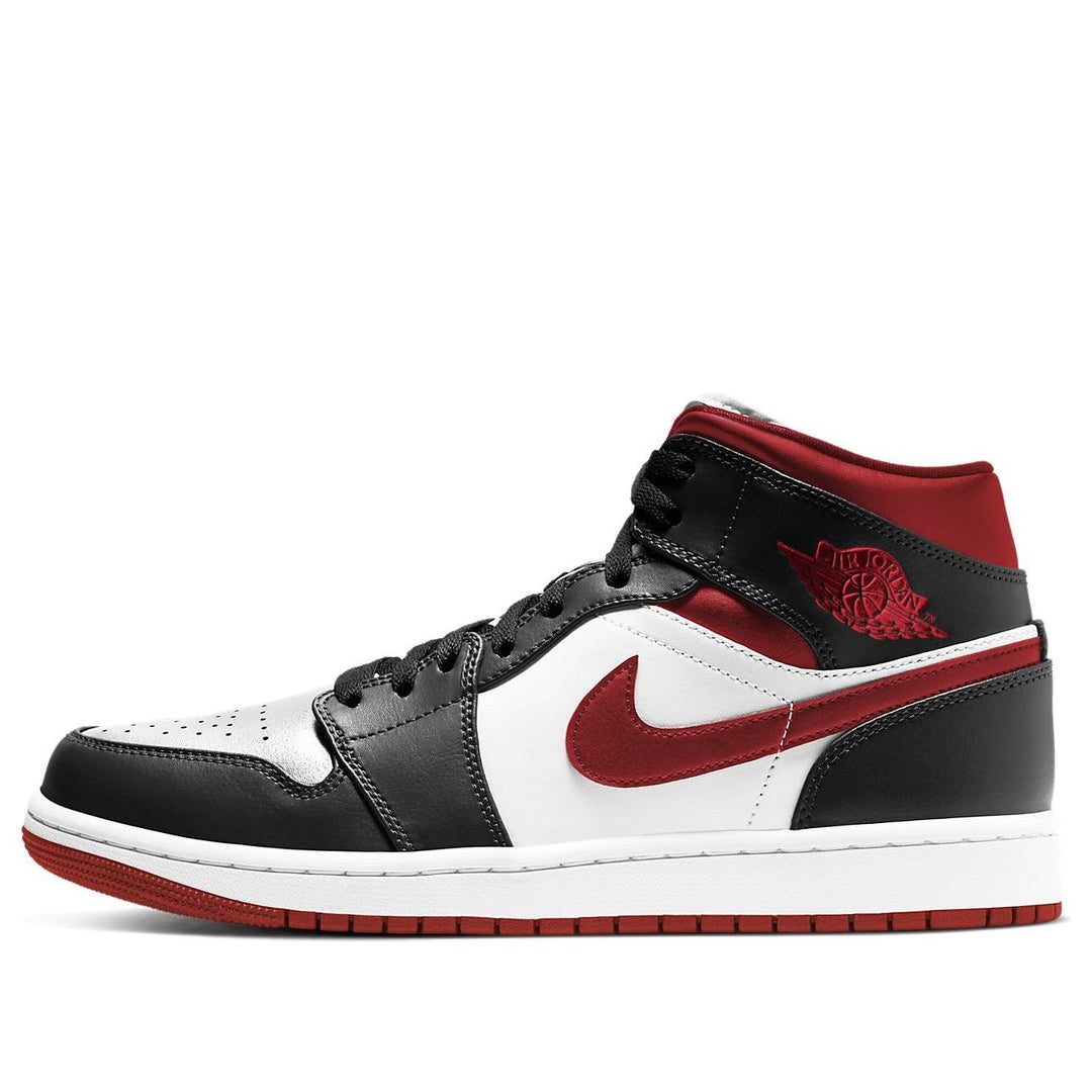 AIR JORDAN 1 MID BLACK GYM RED