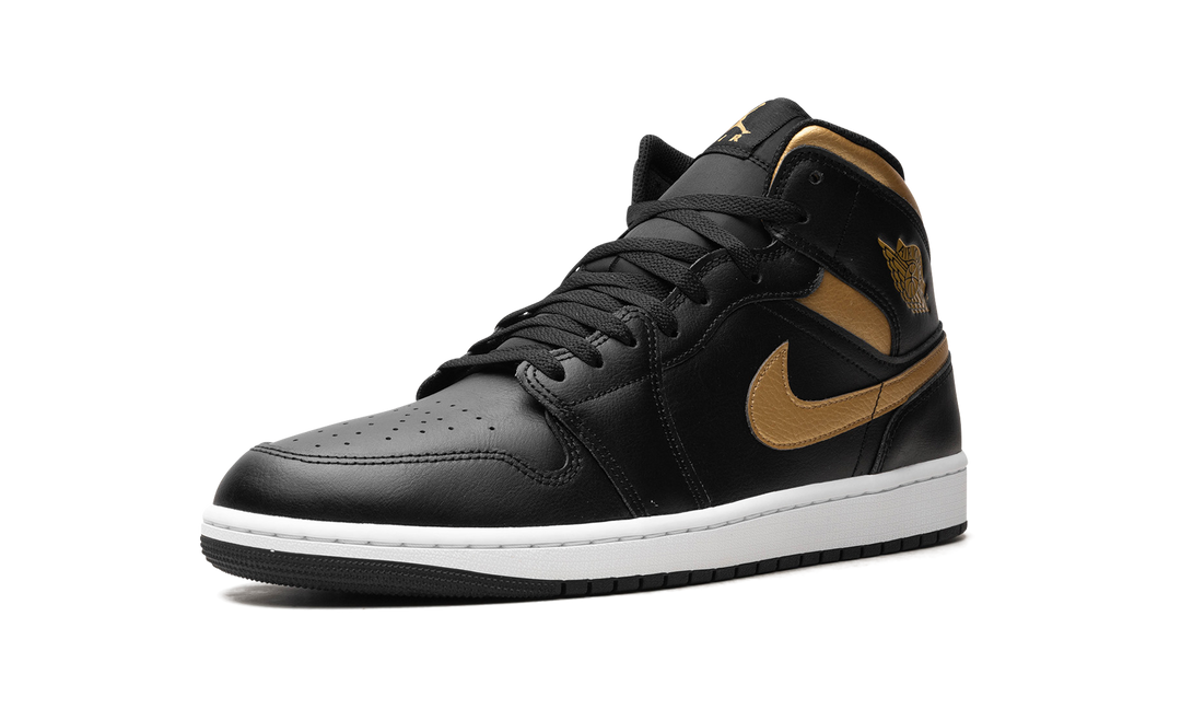 AIR JORDAN 1 MID BLACK METALLIC GOLD