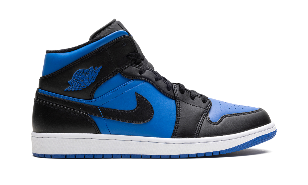AIR JORDAN 1 MID BLACK ROYAL BLUE