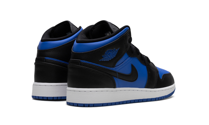 AIR JORDAN 1 MID BLACK ROYAL METALLIC GS