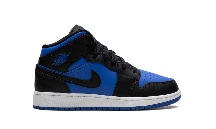 AIR JORDAN 1 MID BLACK ROYAL METALLIC GS