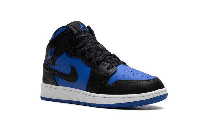 AIR JORDAN 1 MID BLACK ROYAL METALLIC GS