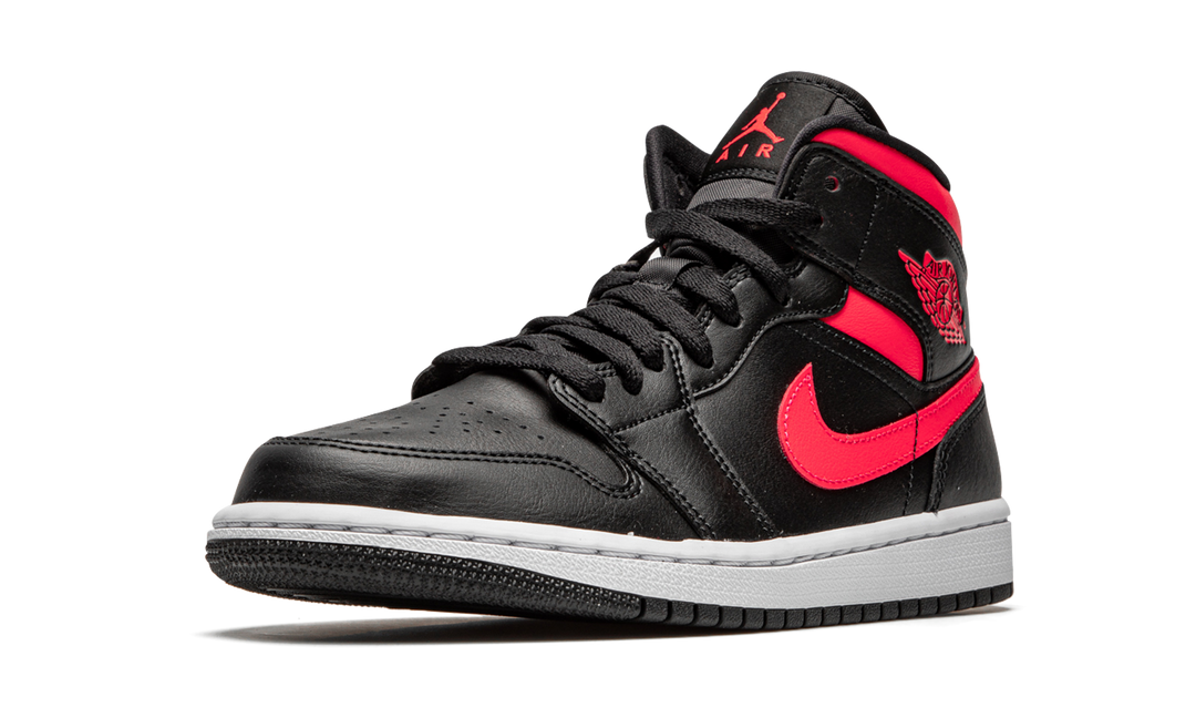 AIR JORDAN 1 MID BLACK SIREN RED WOMENS