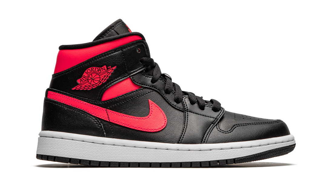 AIR JORDAN 1 MID BLACK SIREN RED WOMENS