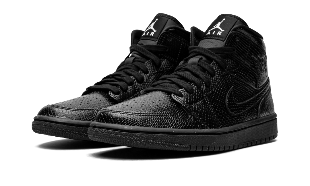 AIR JORDAN 1 MID BLACK SNAKESKIN WOMENS