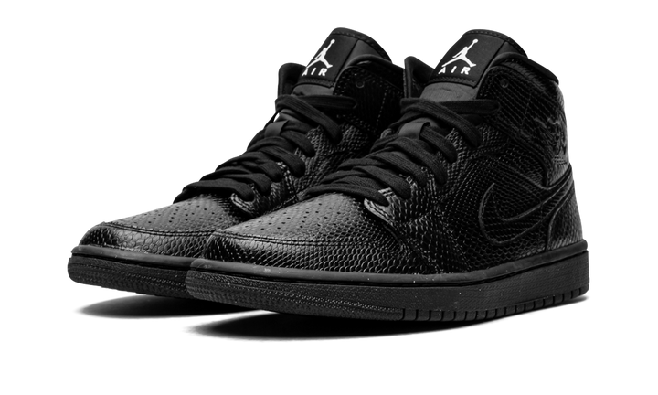 AIR JORDAN 1 MID BLACK SNAKESKIN WOMENS