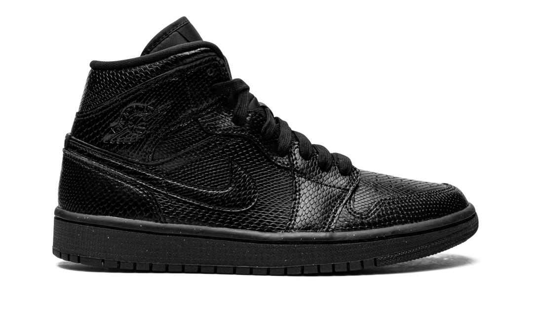 AIR JORDAN 1 MID BLACK SNAKESKIN WOMENS