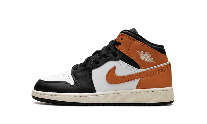 AIR JORDAN 1 MID BLACK TOE STARFISH GS