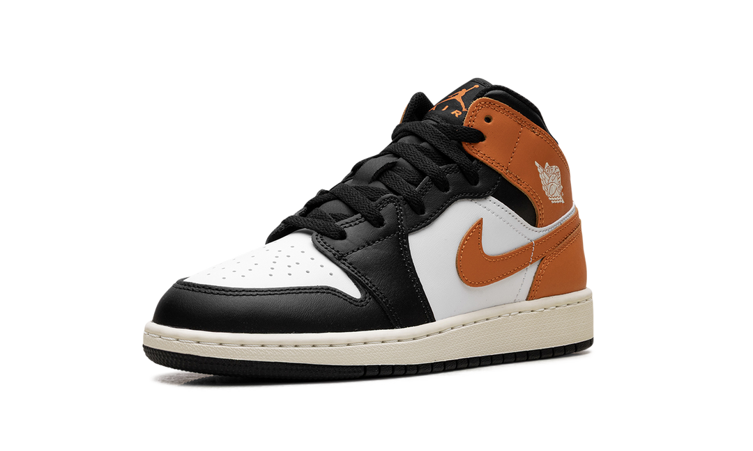 AIR JORDAN 1 MID BLACK TOE STARFISH GS