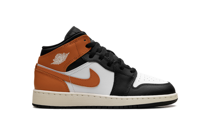 AIR JORDAN 1 MID BLACK TOE STARFISH GS
