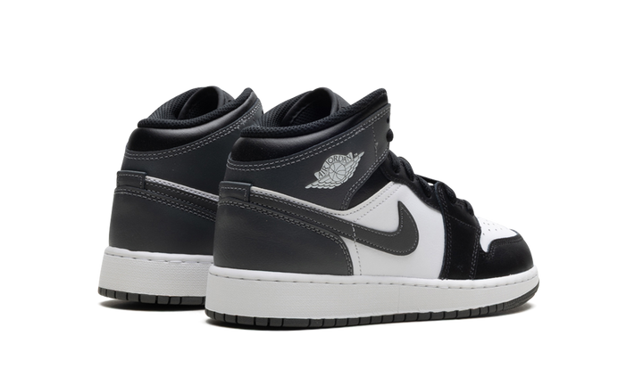 AIR JORDAN 1 MID BLACK WHITE IRON GREY GS