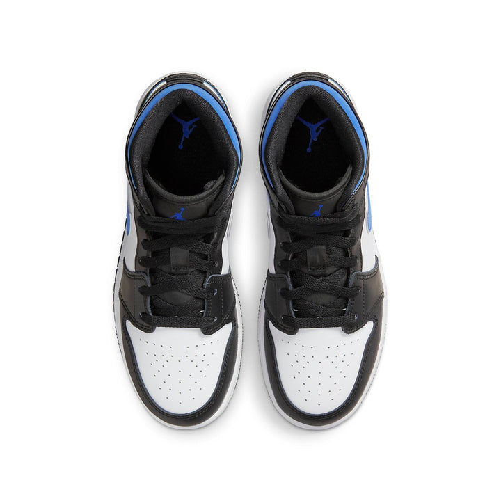 AIR JORDAN 1 MID BLACK WHITE ROYAL GS