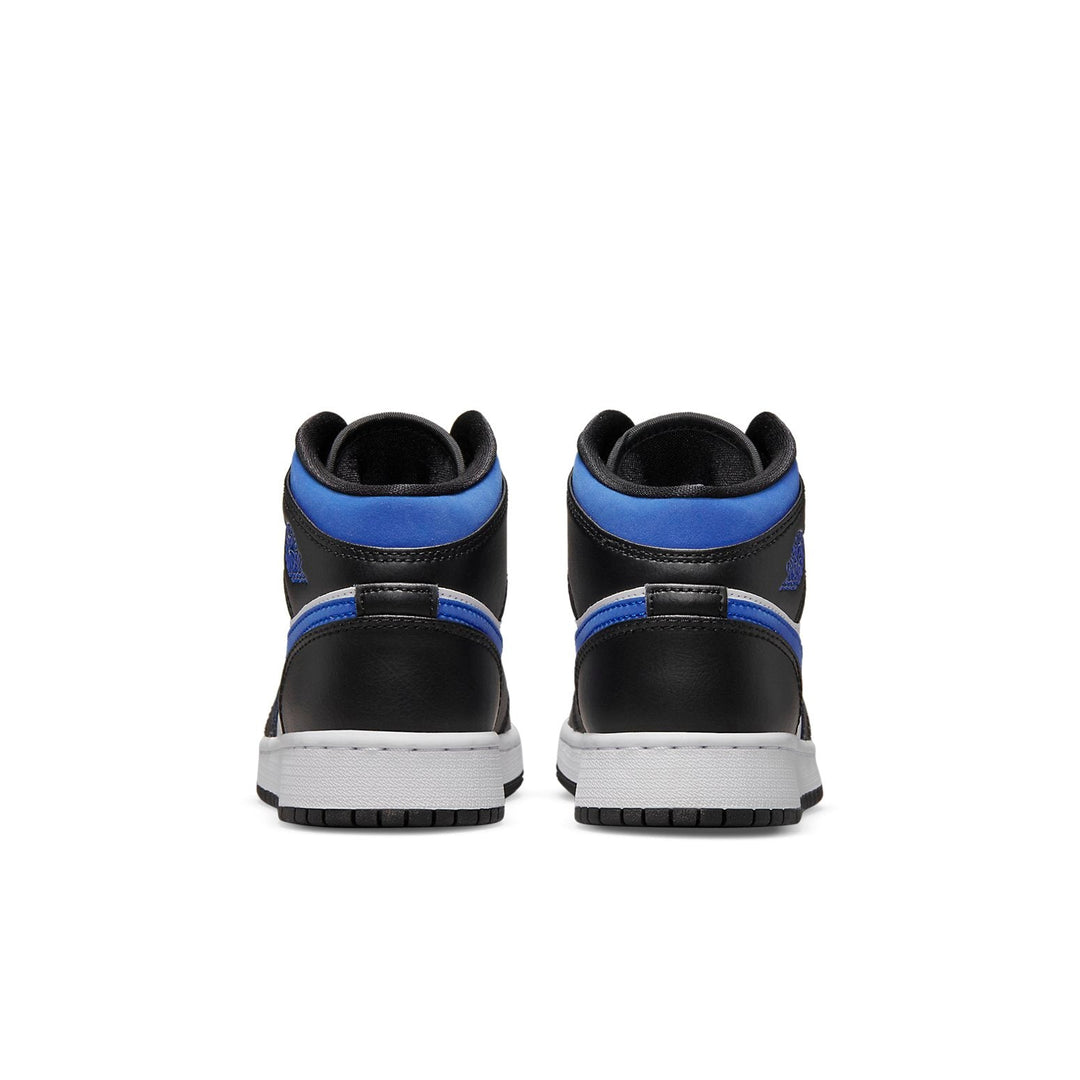 AIR JORDAN 1 MID BLACK WHITE ROYAL GS