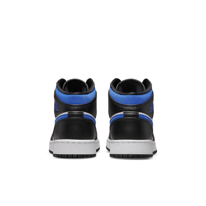 AIR JORDAN 1 MID BLACK WHITE ROYAL GS